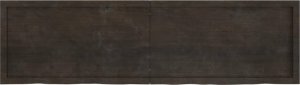 vidaXL Blat stołu, ciemnobrązowy, 180x50x(2-6) cm, lite drewno dębowe 4