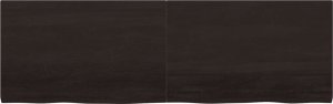 vidaXL Blat stołu, ciemnobrązowy, 160x50x(2-4) cm, lite drewno dębowe 3