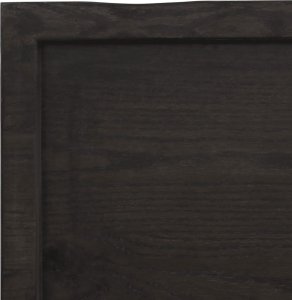 vidaXL Blat stołu, ciemnobrązowy, 180x60x(2-6) cm, lite drewno dębowe 6