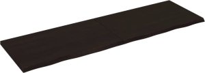 vidaXL Blat stołu, ciemnobrązowy, 200x60x(2-4) cm, lite drewno dębowe 2