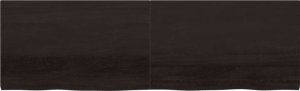 vidaXL Blat stołu, ciemnobrązowy, 200x60x(2-4) cm, lite drewno dębowe 3