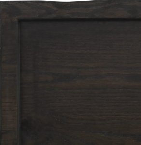 vidaXL Blat stołu, ciemnobrązowy, 200x60x(2-4) cm, lite drewno dębowe 6