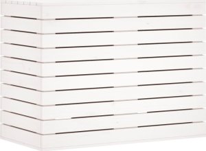 vidaXL Kosz na pranie, biały, 88,5x44x66 cm, lite drewno sosnowe 7