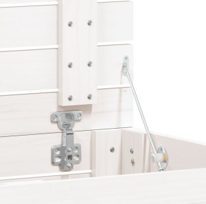 vidaXL Kosz na pranie, biały, 88,5x44x66 cm, lite drewno sosnowe 8