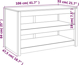 vidaXL Szafka kuchenna na zewnątrz, biała, 106x55x64cm, drewno sosnowe 9