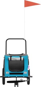 vidaXL Przyczepka rowerowa dla zwierząt, tkanina Oxford i żelazo 4