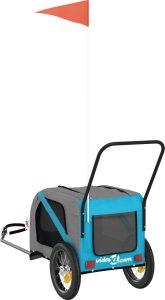 vidaXL Przyczepka rowerowa dla zwierząt, tkanina Oxford i żelazo 8