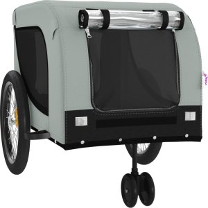 vidaXL Przyczepka rowerowa dla zwierząt, tkanina Oxford i żelazo 4