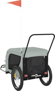 vidaXL Przyczepka rowerowa dla zwierząt, tkanina Oxford i żelazo 7