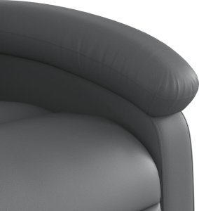 vidaXL Rozkładany fotel masujący, szary, obity sztuczną skórą 8