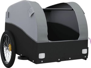 vidaXL Przyczepka rowerowa, czarno-szara, 45 kg, żelazo 5