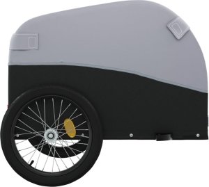 vidaXL Przyczepka rowerowa, czarno-szara, 45 kg, żelazo 7