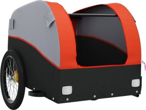 vidaXL Przyczepka rowerowa, czarno-pomarańczowa, 45 kg, żelazo 5