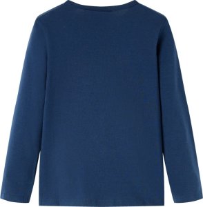 vidaXL Koszulka dziecięca z długimi rękawami, granatowa, 128 2