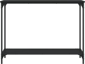 vidaXL Stolik konsolowy, czarny, 101x30,5x75 cm 4