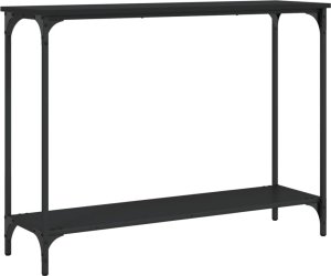 vidaXL Stolik konsolowy, czarny, 101x30,5x75 cm 6