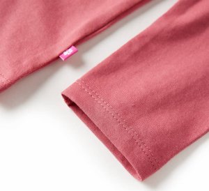 vidaXL Koszulka dziecięca z długimi rękawami, stary róż, 92 5