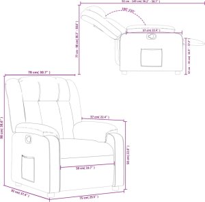 vidaXL Fotel rozkładany, czarny, obity tkaniną 11