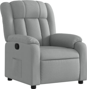vidaXL Fotel rozkładany, jasnoszary, tapicerowany tkaniną 2