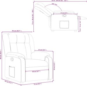 vidaXL Fotel rozkładany, jasnoszary, tapicerowany tkaniną 10