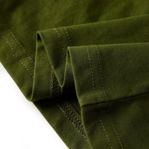 vidaXL Koszulka dziecięca z długimi rękawami, ciemne khaki, 128 6