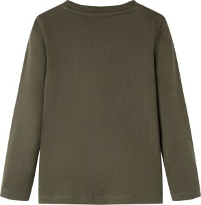 vidaXL Koszulka dziecięca z długimi rękawami, khaki, 128 2