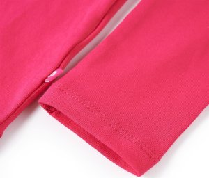 vidaXL Koszulka dziecięca z długimi rękawami, jaskrawy róż, 140 5