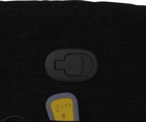 vidaXL Rozkładany fotel masujący, czarny, obity tkaniną 10