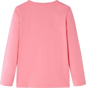 vidaXL Koszulka dziecięca z długimi rękawami, różowa, 128 2