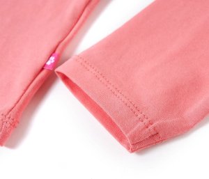 vidaXL Koszulka dziecięca z długimi rękawami, różowa, 128 5