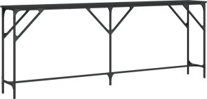 vidaXL Stolik konsolowy, czarny, 200x29x75 cm 2