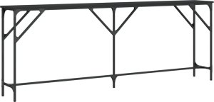 vidaXL Stolik konsolowy, czarny, 200x29x75 cm 6