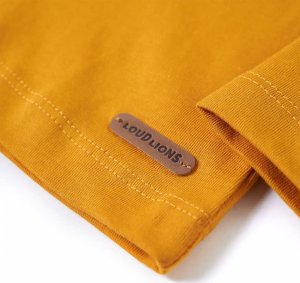 vidaXL Koszulka dziecięca z długimi rękawami, ochrowy, 128 5