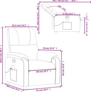 vidaXL Rozkładany fotel masujący, czarny, obity mikrofibrą 12