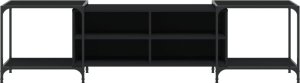 vidaXL Szafka pod TV, czarna, 203x37x50 cm 4