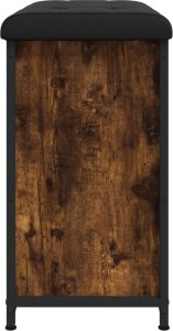 vidaXL Ławka na buty z uchylaną szufladą, przydymiony dąb, 62x32x56 cm 7