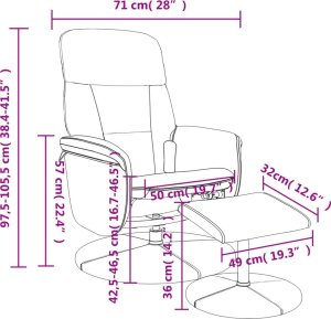 vidaXL Rozkładany fotel masujący z podnóżkiem, ciemnoszary, aksamit 11