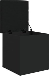 vidaXL Ławka ze schowkiem, czarna, 42x42x45cm, materiał drewnopochodny 4