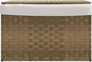 vidaXL Kosz na pranie, z pokrywą, 55,5x35x34 cm, polirattan 3