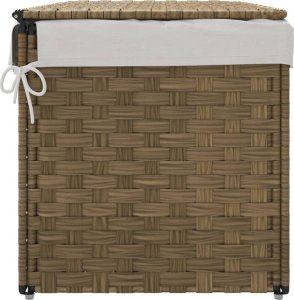 vidaXL Kosz na pranie, z pokrywą, 55,5x35x34 cm, polirattan 5