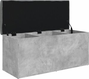 vidaXL Ławka ze schowkiem, szarość betonu, 102x42x45 cm 4