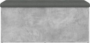vidaXL Ławka ze schowkiem, szarość betonu, 102x42x45 cm 5