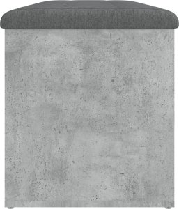 vidaXL Ławka ze schowkiem, szarość betonu, 102x42x45 cm 6