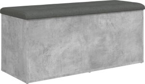 vidaXL Ławka ze schowkiem, szarość betonu, 102x42x45 cm 7