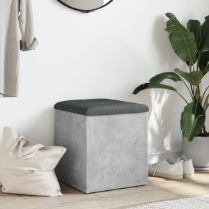 vidaXL Ławka ze schowkiem,szarość betonu, 42x42x45 cm 3