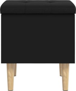 vidaXL Ławka ze schowkiem, czarna, 42x42x46cm, materiał drewnopochodny 5