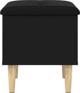 vidaXL Ławka ze schowkiem, czarna, 42x42x46cm, materiał drewnopochodny 6