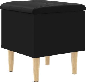 vidaXL Ławka ze schowkiem, czarna, 42x42x46cm, materiał drewnopochodny 7