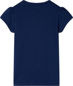 vidaXL Koszulka dziecięca z krótkimi rękawami, granatowa, 104 2