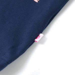 vidaXL Koszulka dziecięca z krótkimi rękawami, granatowa, 104 5